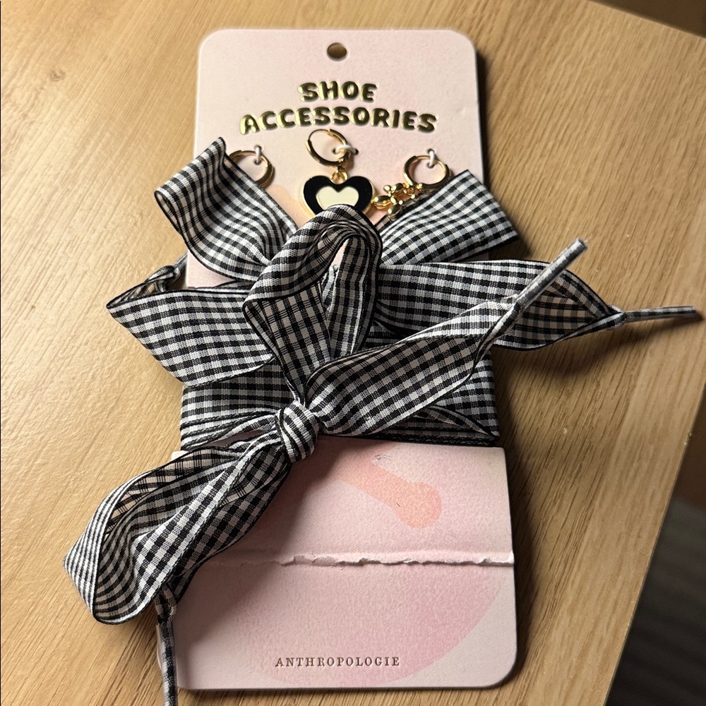 Anthropologie Shoe CHARMS and Checkered Shoe Laces NEW - Picture 7 of 8